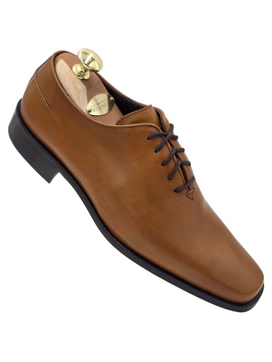NEW Donald J. Pliner Italy Wholecut Tan Calf Leather Derby Mens 7M Dress Shoes main image 8